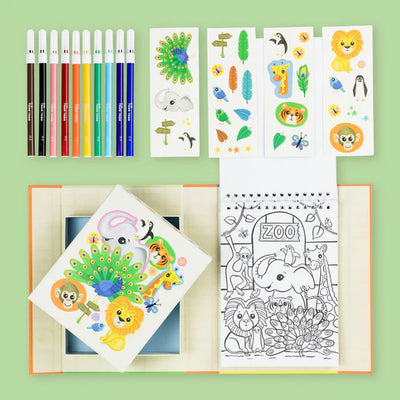 TIGER TRIBE COLOURING SET - ZOO - Toyworld Frankston