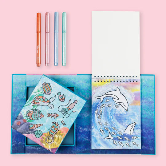 TIGER TRIBE SHIMMER COLOURING SET - SEALIFE - Toyworld Frankston