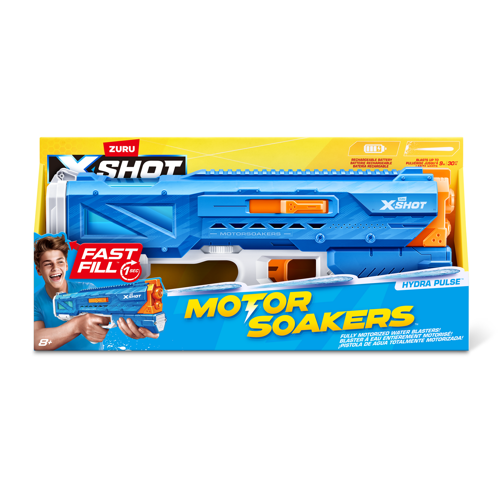 ZURU XSHOT FAST FILL MOTOR SOAKERS - HYDRA PULSE BLUE - Toyworld Frankston