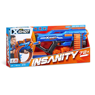 ZURU XSHOT INSANITY MEGA BARREL W/ 72 DARTS - Toyworld Frankston