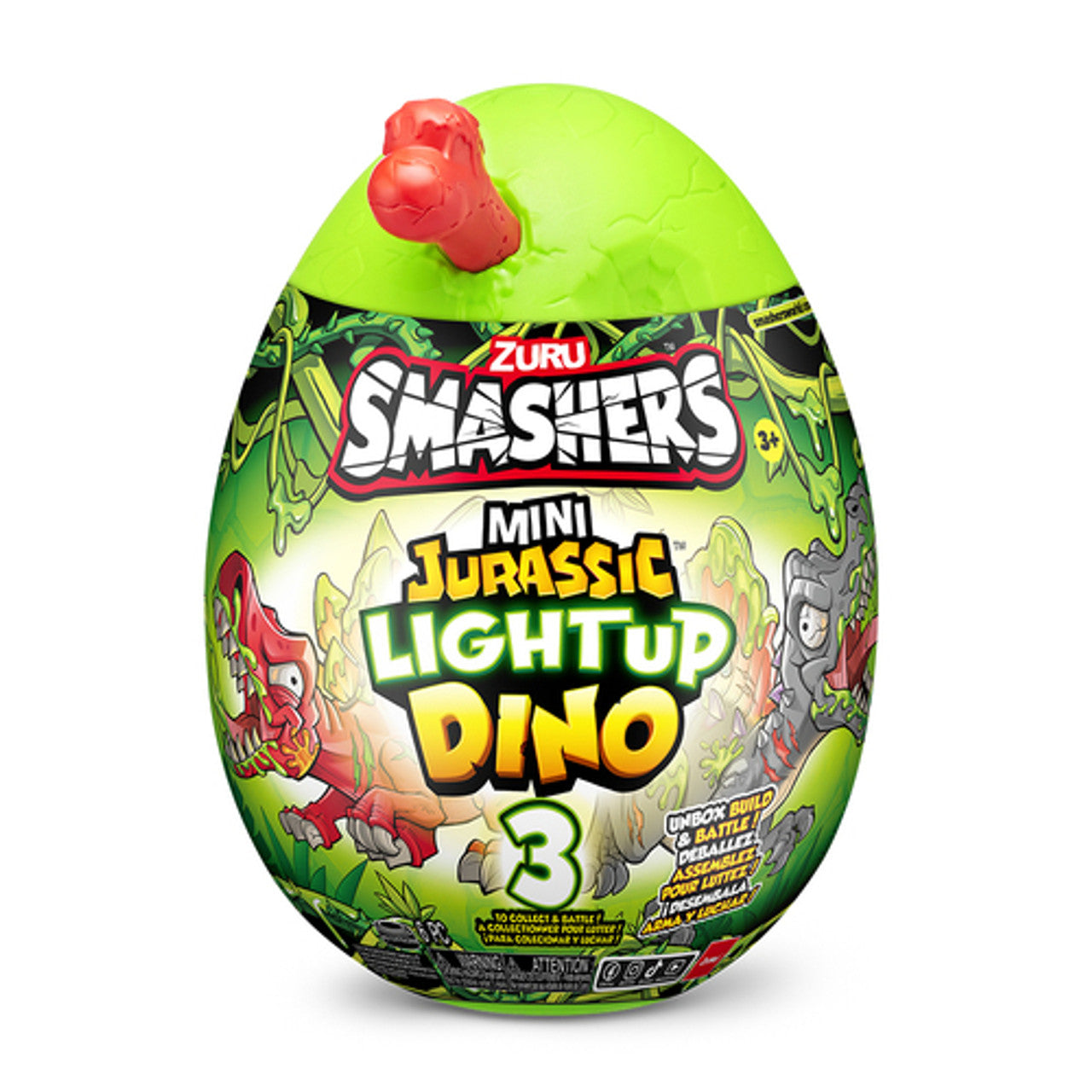 ZURU SMASHERS - MINI JURASSIC LIGHT UP DINO - Toyworld Frankston