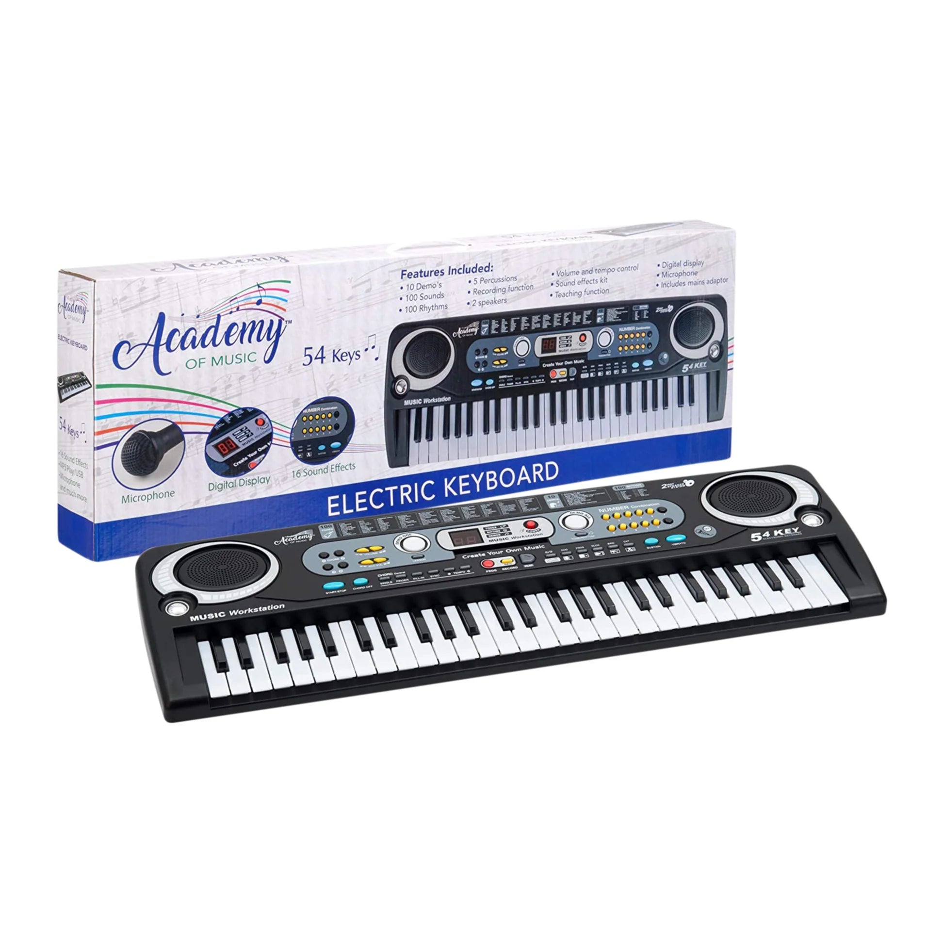 ACADEMY OF MUSIC - ELECTRONIC KEYBOARD 54 KEYS - Toyworld Frankston
