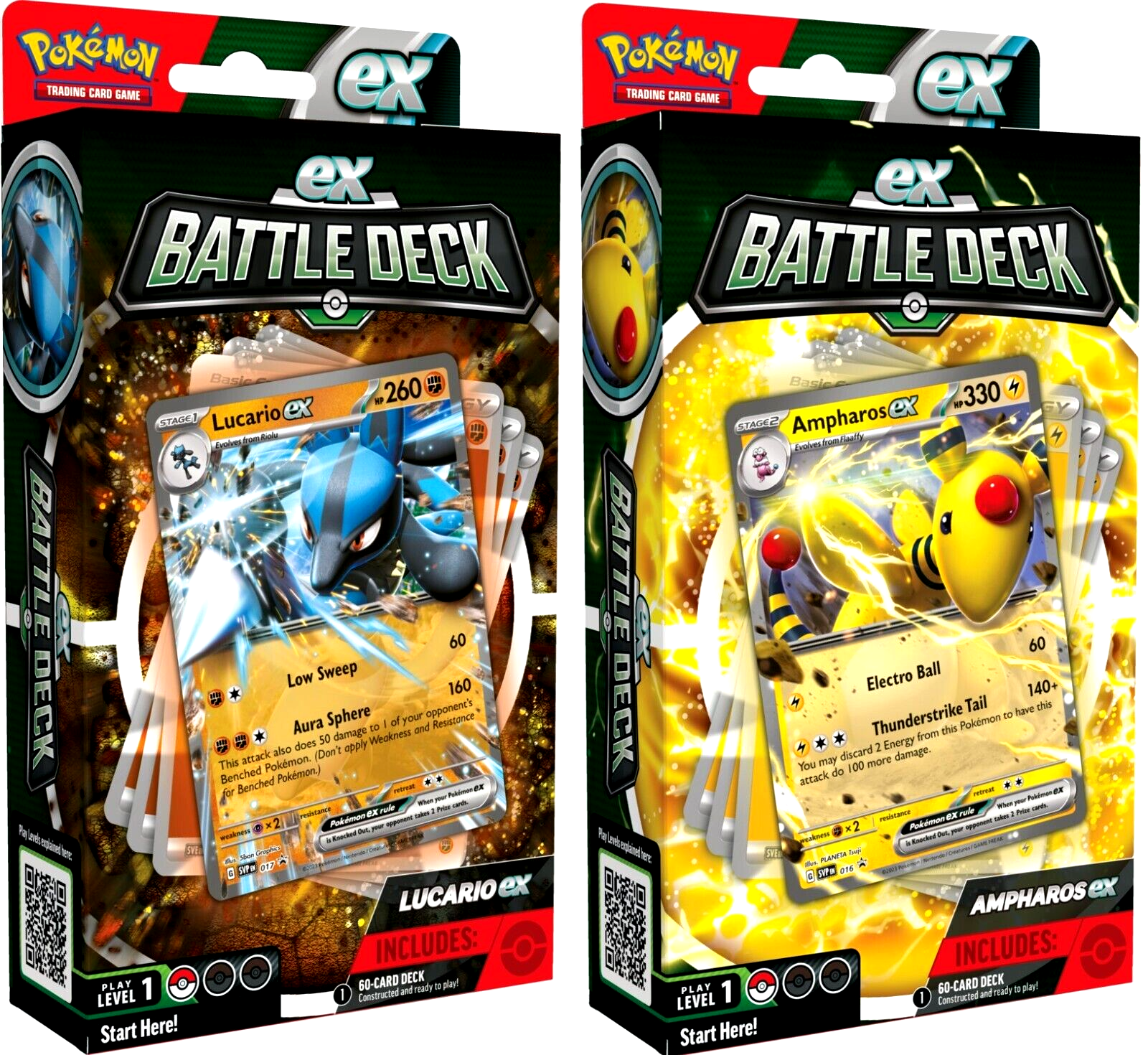 POKEMON EX BATTLE DECK - AMPHAROS & LUCARIO - Toyworld Frankston