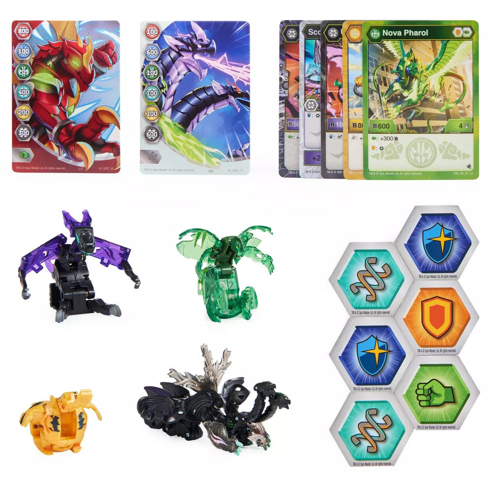 BAKUGAN LEGENDS COLLECTION - MAXODON, HYENIX, HANOJ, NILLIOUS - Toyworld Frankston