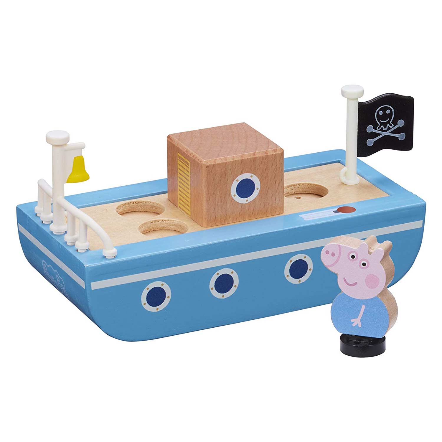 PEPPA PIG WOOD PLAY BOAT & FIGURE - Toyworld Frankston