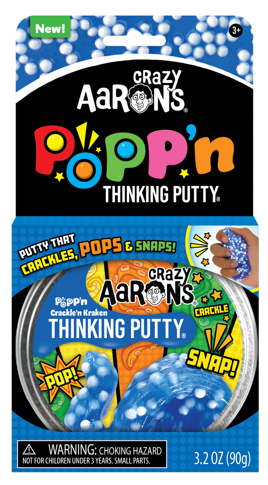 CRAZY AARON'S THINKING PUTTY CRACKLE'M KRAKEN - POPP'N - Toyworld Frankston