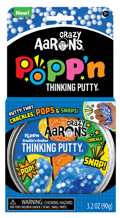 CRAZY AARON'S THINKING PUTTY CRACKLE'M KRAKEN - POPP'N - Toyworld Frankston