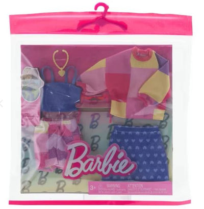 BARBIE FASHION 2 PACK - CHECK SWEATER - Toyworld Frankston