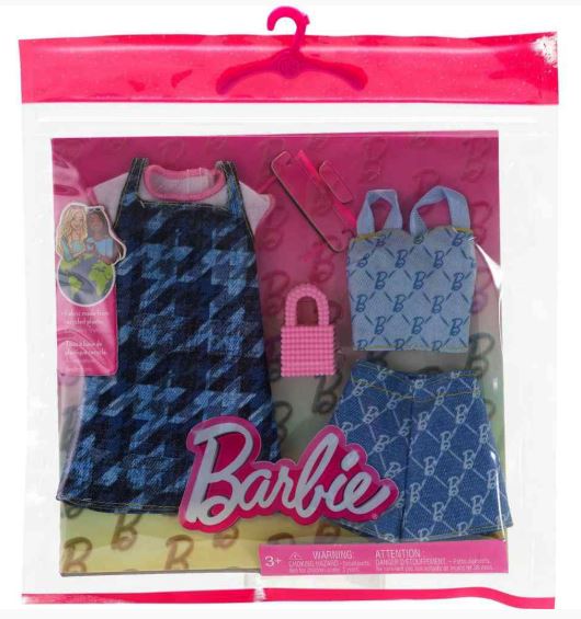 BARBIE FASHION 2 PACK - DENIM DRESS - Toyworld Frankston