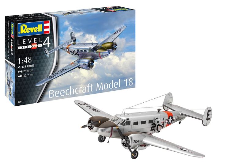 REVELL MODEL SET 1:48 BEECHCRAFT MODEL 18 - Toyworld Frankston