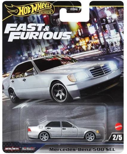 HOT WHEELS PREMIUM FAST & FURIOUS - MERCEDES BENZ 500 SEL - Toyworld Frankston