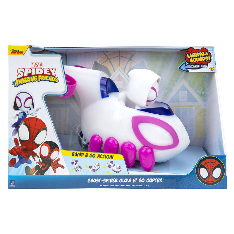 SPIDEY N FREINDS GHOST SPIDER GLOW N GO COPTER - Toyworld Frankston