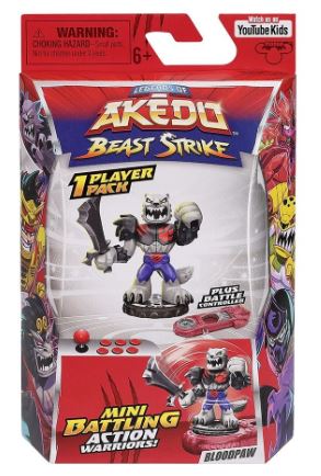 AKEDO BEAST STRIKE MINI BATTLING ACTION WARRIORS - BLOOD PAW - Toyworld Frankston