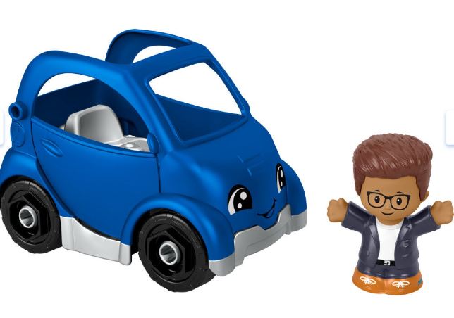 FISHER PRICE - LITTLE PEOPLE SMALL VEHICLE - BLUE CAR - Toyworld Frankston