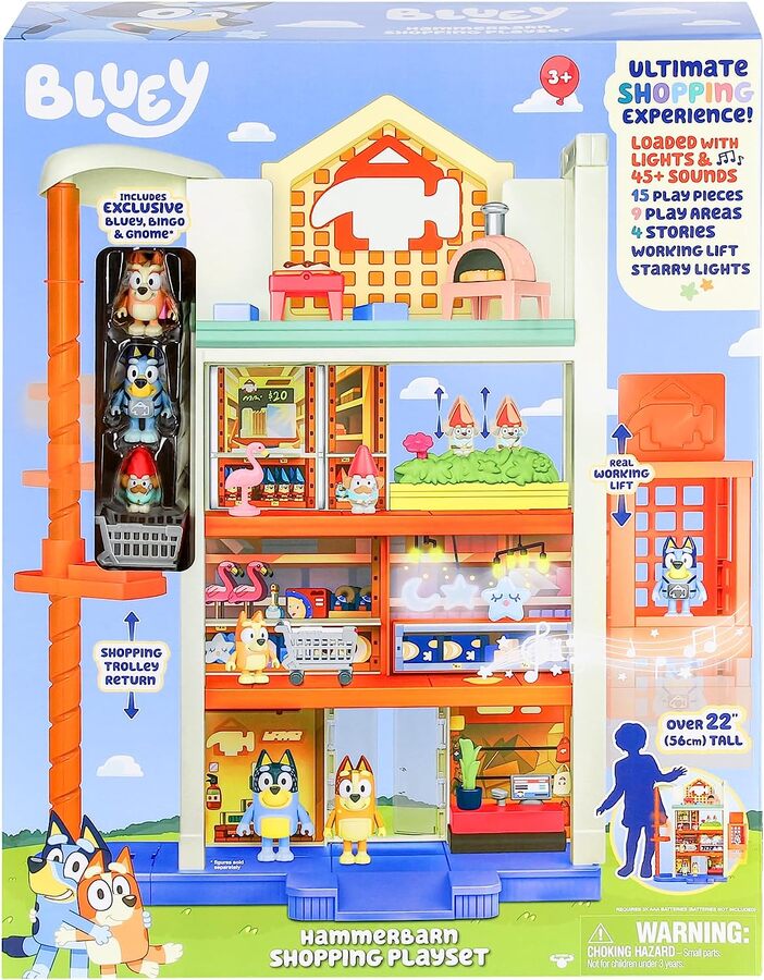 BLUEY HAMMERBARN SHOPPING PLAYSET - Toyworld Frankston