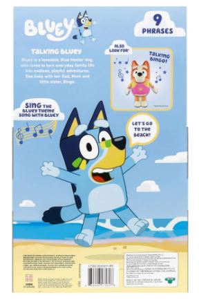 BLUEY BEACH TALKING PLUSH - BLUEY - Toyworld Frankston