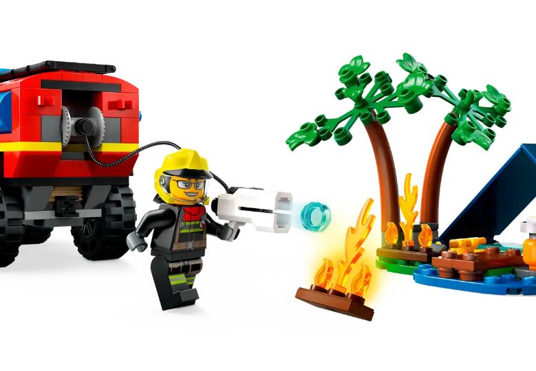 LEGO 60412 4X4 FIRE TRUCK WITH RESCUE BOAT - Toyworld Frankston