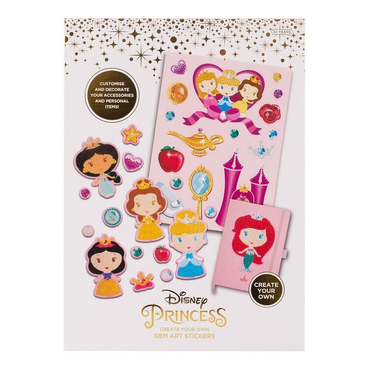 DISNEY PRINCESS CREATE YOUR OWN GEM ART STICKERS - Toyworld Frankston
