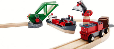 BRIO SET - CARGO HARBOUR SET - 16 PIECES - Toyworld Frankston