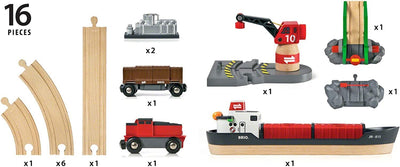 BRIO SET - CARGO HARBOUR SET - 16 PIECES - Toyworld Frankston