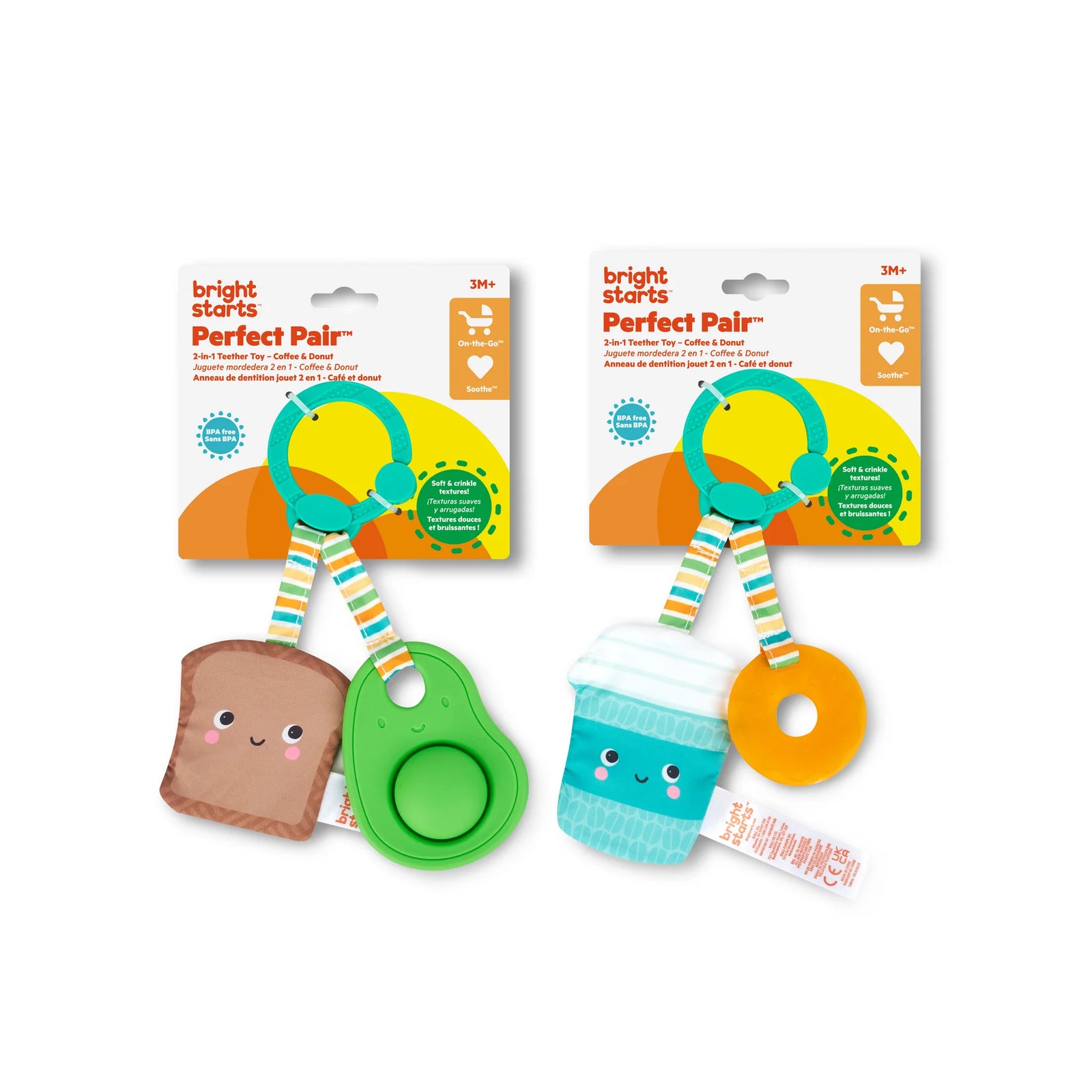 BRIGHT STARTS PERFECT PAIR TEETHER TOY ASST - Toyworld Frankston