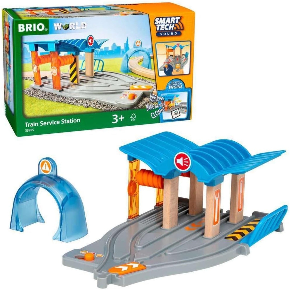Toyworld Train Model BRIO TRAIN SERVICE STATION SMART TECH 33975