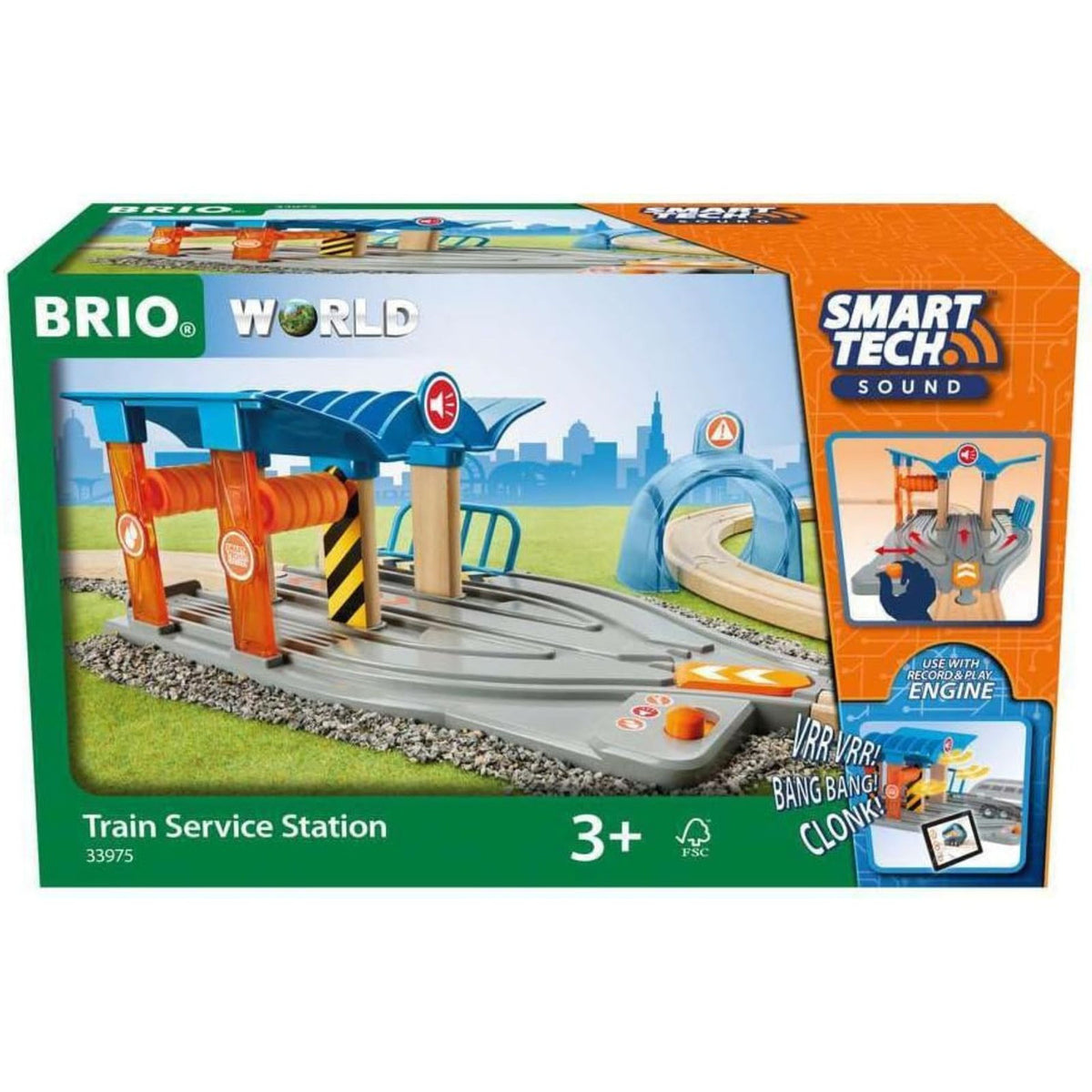 Toyworld Train Model BRIO TRAIN SERVICE STATION SMART TECH 33975