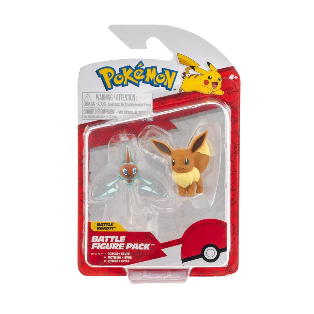 POKEMON - BATTLE FIGURE PACK - ROTOM AND EEVEE - Toyworld Frankston