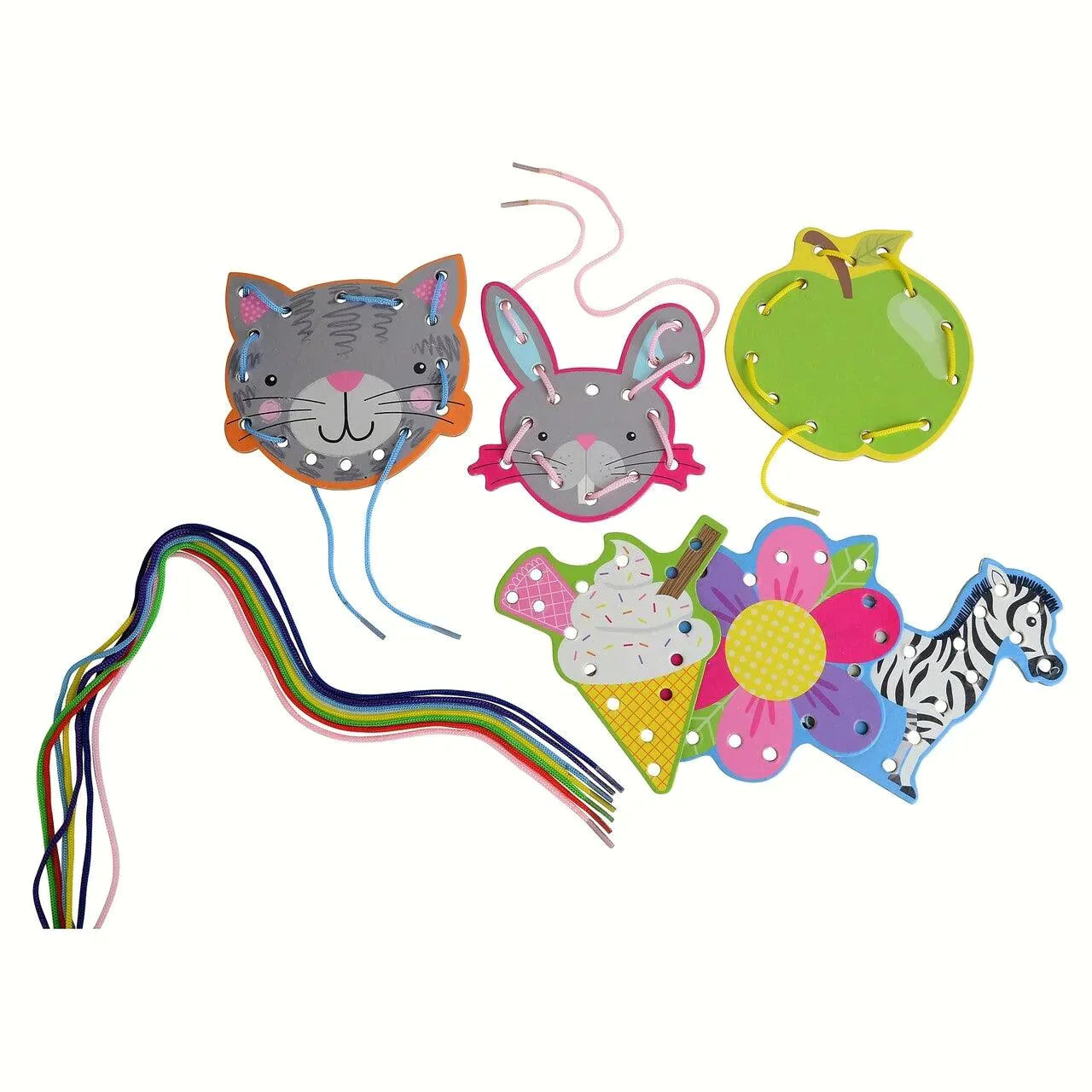 ALPHABET LACING CARDS - Toyworld Frankston