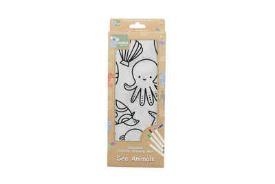 KOALA DREAM REUSABLE SILICONE DRAWING MAT - SEA ANIMALS