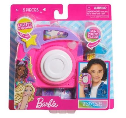 BARBIE 5 PIECE PHOTO FILTER PLAY CAMERA - Toyworld Frankston