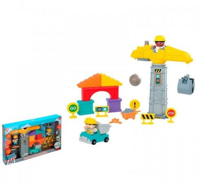 PLAYGO BATTERY OPERATED CRANE AND CONSTRUCTION - Toyworld Frankston