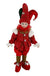 43CM ANIMATED SITTING JESTER  - RED