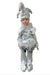 43CM ANIMATED SITTING JESTER  - WHITE