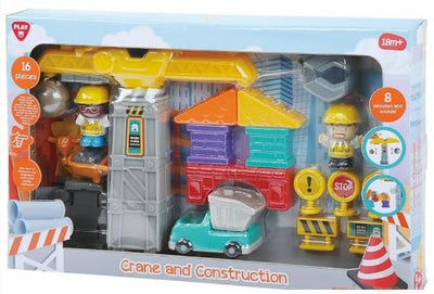 PLAYGO BATTERY OPERATED CRANE AND CONSTRUCTION - Toyworld Frankston