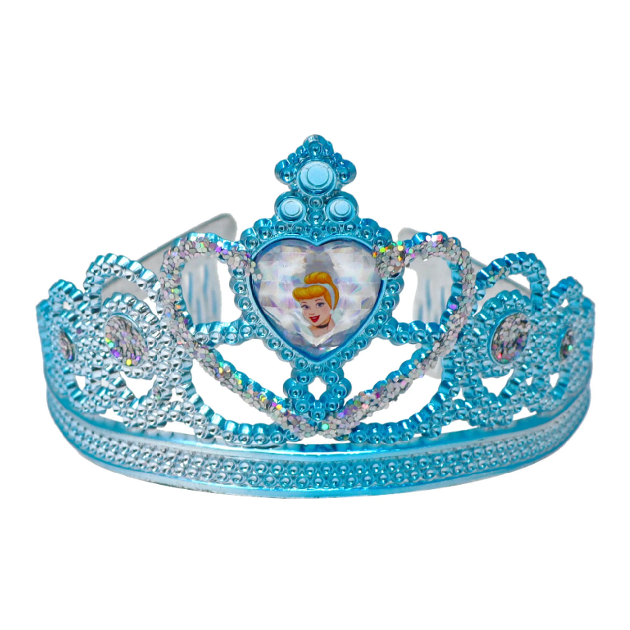 PINK POPPY - DISNEY PRINCESS CINDERELLA HEART GEMSTONE AND GLITTER CROWN - Toyworld Frankston