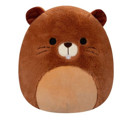 SQUISHMALLOWS -  FUZZAMALLOW 12 INCH PLUSH - CHIP THE BEAVER - Toyworld Frankston