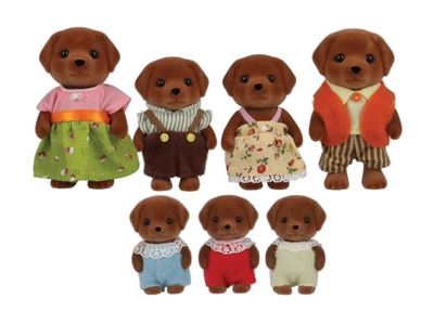 SYLVANIAN FAMILIES- CHOCOLATE LABRADOR FAMILY - Toyworld Frankston