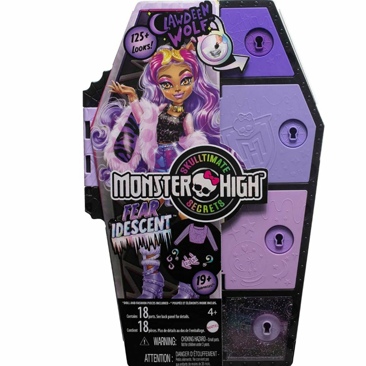 MONSTER HIGH - SKULLTIMATE SECRETS - CLAWDEEN WOLF FASHION FIGURE SERIES 2 - FEAR IDESCENT