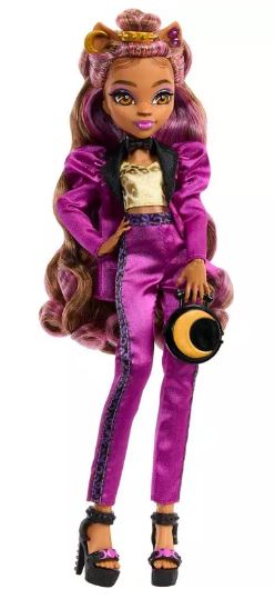 MONSTER HIGH  CLAWDEEN WOLF IN  MONSTER BALL PARTY DRESS