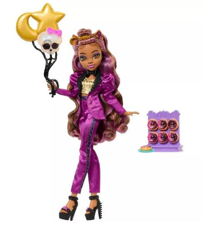 MONSTER HIGH  CLAWDEEN WOLF IN  MONSTER BALL PARTY DRESS