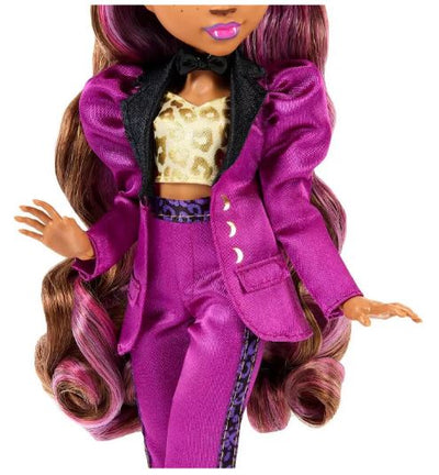 MONSTER HIGH  CLAWDEEN WOLF IN  MONSTER BALL PARTY DRESS