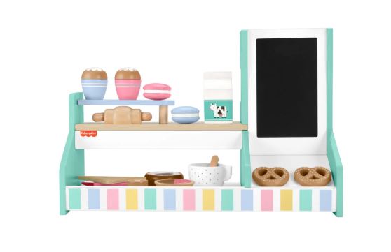 FISHER PRICE - WOODEN COFFEE SHOP SET - Toyworld Frankston