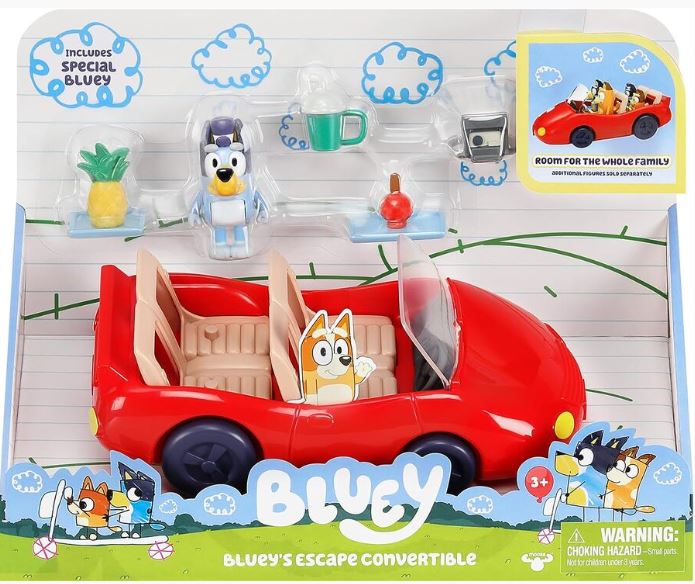 BLUEY - BLUEY'S ESCAPE CONVERTIBLE - Toyworld Frankston