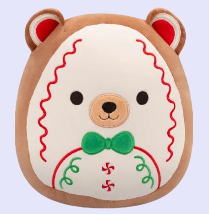 SQUISHMALLOWS - 2024 HOLIDAY ASSORTMENT 7.5 INCH - TOLEF THE COOKIE BEAR - Toyworld Frankston