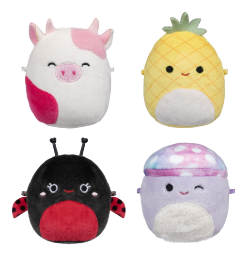 SQUISHMALLOWS - MICROMALLOWS 2.5 INCH 4 PACK - COW