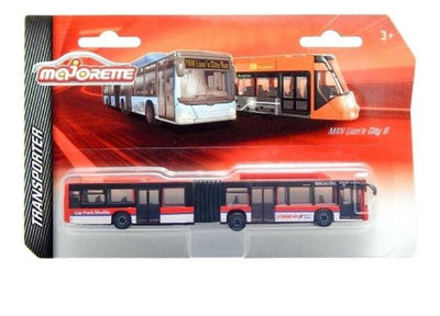 MAJORETTE 1:64 MAN LIONS CITY BUS - RED CAR PARK SHUTTLE - Toyworld Frankston