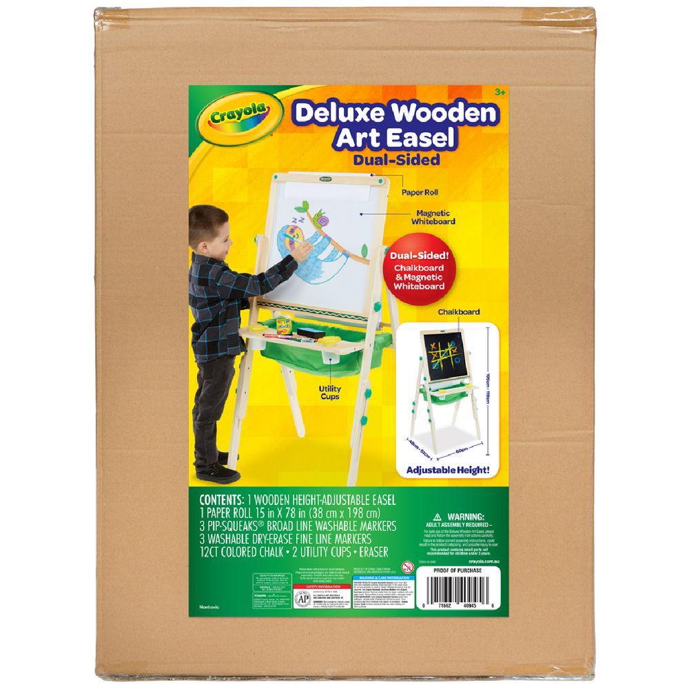 CRAYOLA KIDS DELUXE WOODEN ART EASEL - Toyworld Frankston