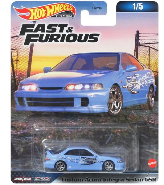 HOT WHEELS PREMIUM FAST & FURIOUS - CUSTOM ACURA INTEGRA SEDAN GSR - Toyworld Frankston