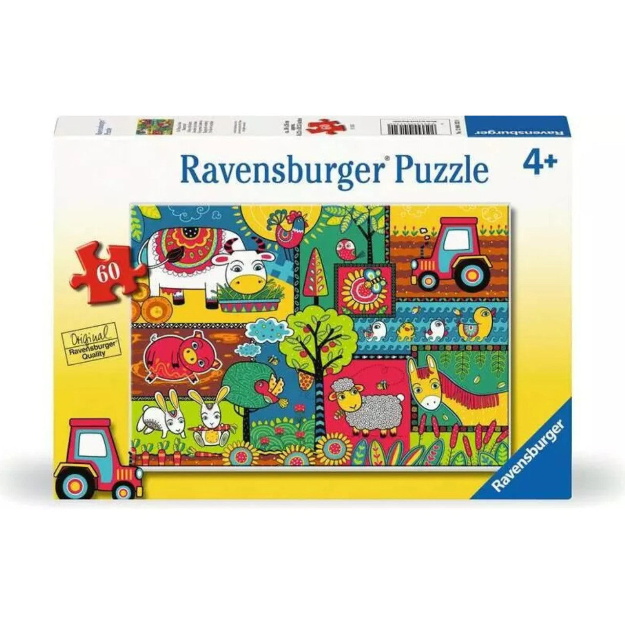 RAVENSBURGER - A DAY AT THE FARM 60 PIECE PUZZLEP - Toyworld Frankston